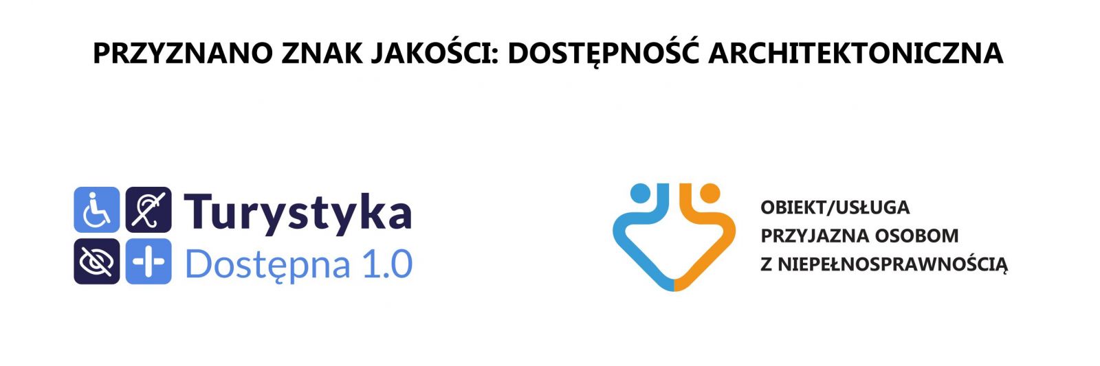 logo znaku jakości: dostępność architektoniczna w wersji kolorowej 